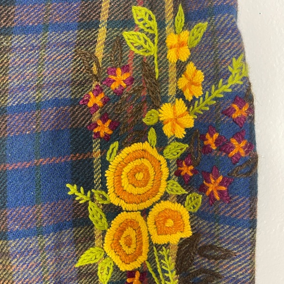 Vintage Plenty Flannel Floral Multi-colored Wool Blend Pants Size Medium - Picture 4 of 13